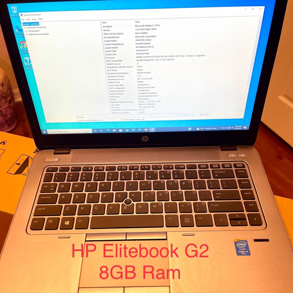 HP ELITEBOOK 840 G2 with biometric fingertip scan